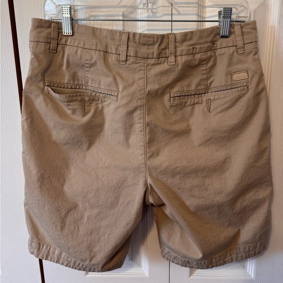 Boss Men's Classic Khaki Shorts Slice Slim Fit Size 32R 4 Pocket Button Beltloop - Picture 6 of 14